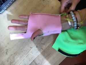 glove with hand